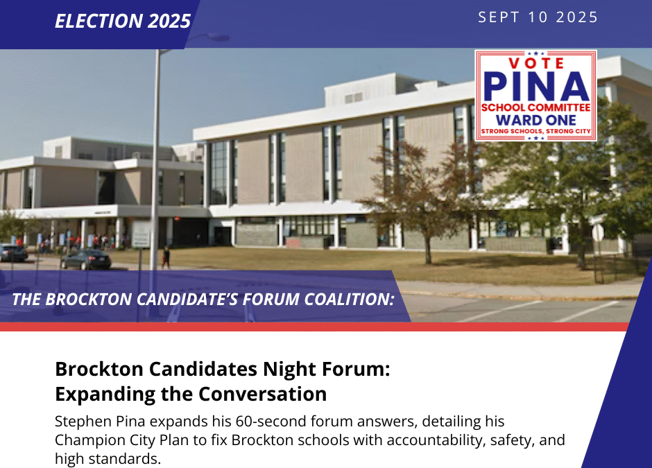 Brockton Candidates Night Forum: Expanding the Conversation